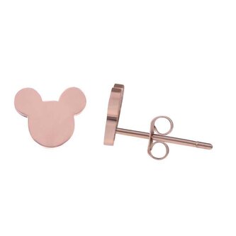 Designové rose gold náušnice Mickey Mouse Troli