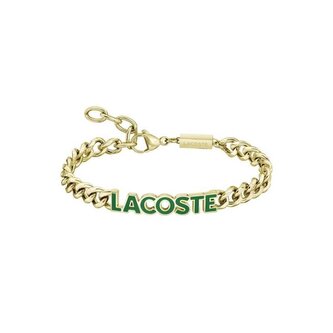 Pozlacený pánský náramek z oceli Script 2040477 Lacoste