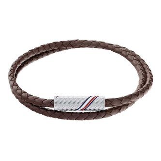 Stylový dvojitý kožený náramek 2790468 Tommy Hilfiger