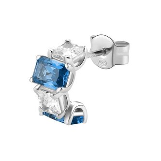 Nadčasová stříbrná single náušnice Fancy Freedom Blue FFB08 Brosway