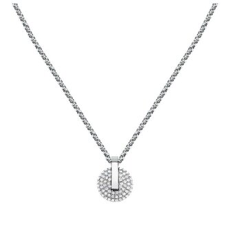 Třpytivý ocelový náhrdelník pro ženy T-Round TJAYF06 Trussardi