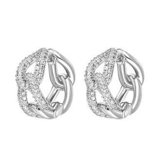 Masivní kruhové náušnice s krystaly Luxury 42311.R Crystalp