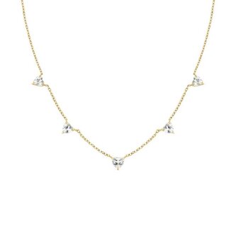 Pozlacený ocelový náhrdelník se srdíčky JNRHG-J1005 Rosefield