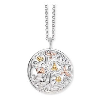 Stříbrný tricolor náhrdelník Strom života ERN-TREE-TRICO Engelsrufer