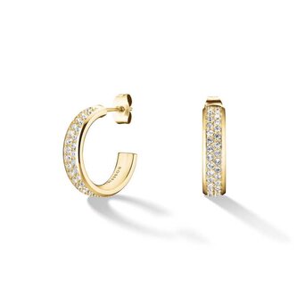 Blyštivé pozlacené náušnice se zirkony JECHG-J928 Rosefield