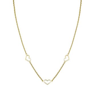 Něžný pozlacený náhrdelník se srdíčky Toccombo JNTHG-J535 Rosefield