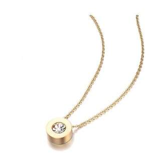 Pozlacený náhrdelník s třpytivým přívěskem Troli