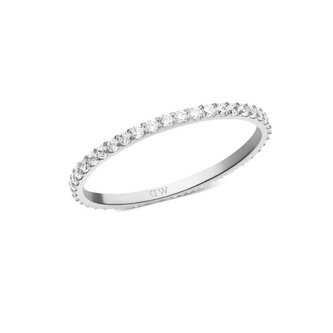 Třpytivý ocelový prsten s kubickými zirkony Mirelle DW0040157 Daniel Wellington / Obvod: 52 mm - 52 mm