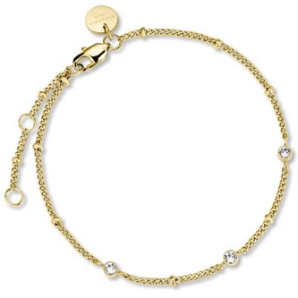 Pozlacený náramek s krystaly Toccombo JTBTG-J430 Rosefield