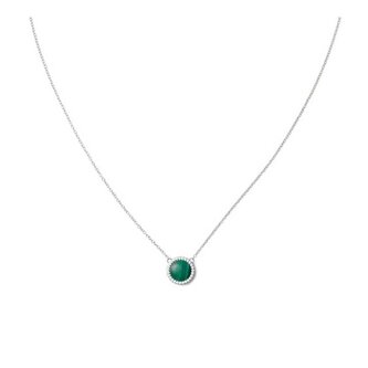 Půvabný náhrdelník se zeleným malachitem a krystaly Audrey DW00401455 Daniel Wellington