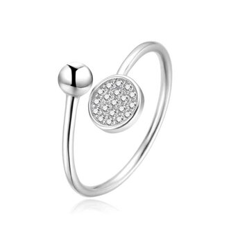 Krásný otevřený prsten ze stříbra AGT-R66W Agato / Obvod: 57 mm - 57 mm