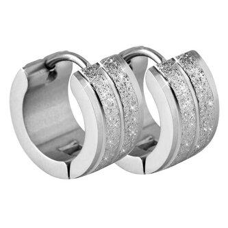 Třpytivé ocelové náušnice kroužky Troli