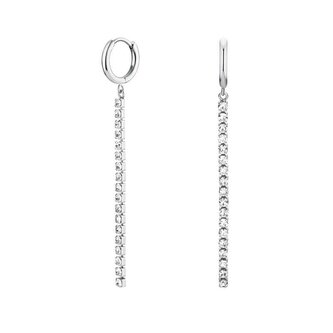 Okouzlující ocelové náušnice s čirými krystaly Tennis JETCS-J922 Rosefield