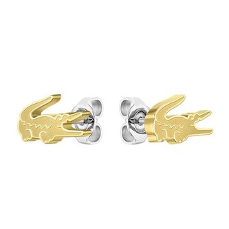 Originální pozlacené náušnice Crocodile 2040051 Lacoste
