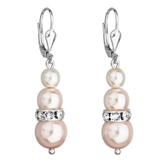 Půvabné perličkové náušnice s krystaly 31150.3 Evolution Group