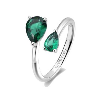 Stříbrný otevřený prsten Life Green Fancy FLG114 Brosway / Obvod: 52 mm - 52 mm