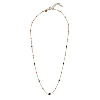 Stylový pozlacený náhrdelník s černým spinelem AL4098-Oro-Spinello Alisia