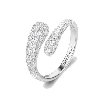 Otevřený stříbrný prsten Infinite White Fancy FIW128 Brosway / Obvod: 50 mm - 50 mm