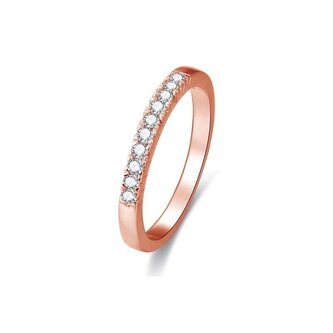 Růžově pozlacený stříbrný prsten s krystaly AGG188 Beneto / Obvod: 58 mm - 58 mm