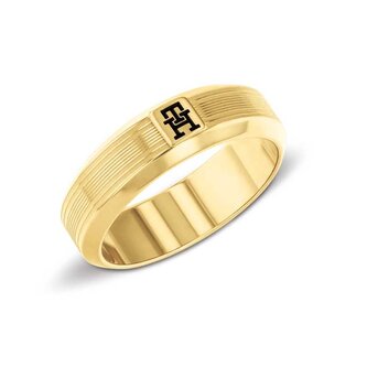 Pozlacený prsten pro muže Pattern 2790575 Tommy Hilfiger / Obvod: 64 mm - 64 mm
