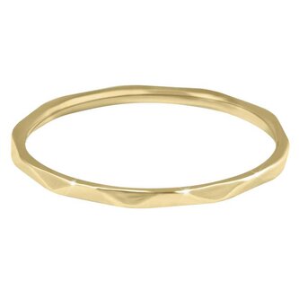 Minimalistický pozlacený prsten s jemným designem Gold Troli / Obvod: 49 mm - 49 mm