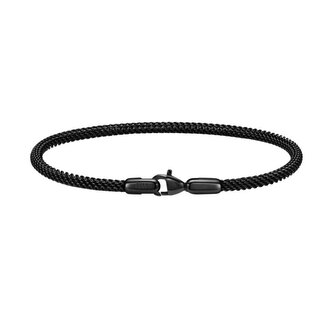 Módní černý náramek z oceli Mesh Perfect Pair DW0040069 Daniel Wellington / Délka: 20,5 cm