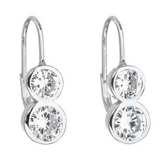 Stříbrné náušnice s čirými zirkony 11170.1 Evolution Group