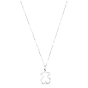 Půvabný stříbrný náhrdelník s medvídkem Galaxy 614784500 (řetízek, přívěsek) Tous