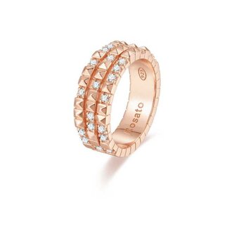 Originální bronzový prsten se zirkony Cubica RZA016 Rosato / Obvod: 58 mm - 58 mm