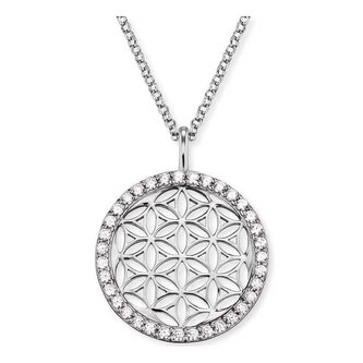 Stříbrný náhrdelník Květ života se zirkony ERN-LILLIFL-ZI Engelsrufer