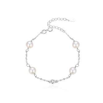 Elegantní stříbrný náramek s perličkami AGB411/21P Beneto