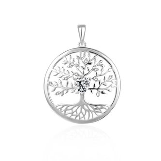 Stříbrný přívěsek Strom života se zirkony AGT-H02W Agato
