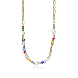 Veselý pozlacený náhrdelník Kiss 1392C01019 Viceroy