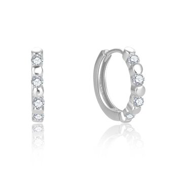 Něžné stříbrné náušnice s čirými zirkony AGUC2714 Beneto