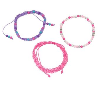 Souprava náramků pro dívky růžová/fialová (3 ks) Troli