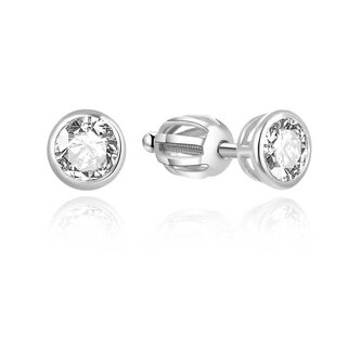 Minimalistické stříbrné náušnice pecky AGUP1707S Beneto