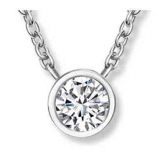 Minimalistický ocelový náhrdelník s krystalem Soliter 30398.CRY.E Crystalp