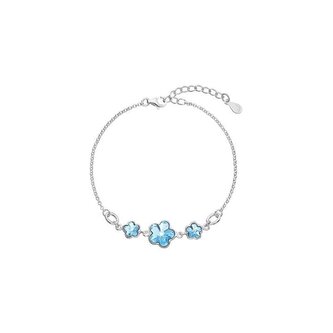 Stříbrný náramek s krystaly Swarovski Blue 33112.3 Evolution Group