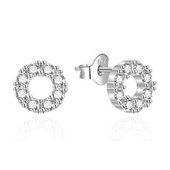 Elegantní stříbrné náušnice se zirkony AGT-E020PW Agato