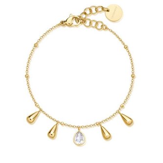 Pozlacený dámský náramek s přívěsky Tear Drop Perfect BPC20 Brosway