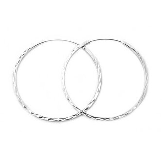 Módní kruhové náušnice ze stříbra AGUC2439/SCS Beneto / Průměr: 5 cm