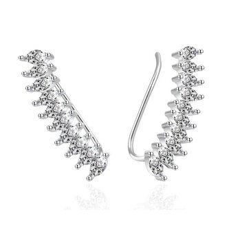Blyštivé podélné náušnice se zirkony AGT-E028VW Agato