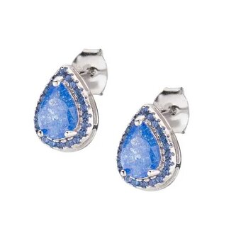 Krásné stříbrné náušnice Tear Drop Lady ECRGBBLBLZ Amen