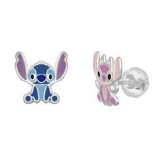 Stříbrné asymetrické náušnice Lilo & Stitch ES00088SL.CS Disney