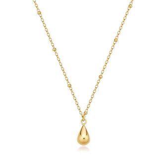 Nadčasový pozlacený náhrdelník Tear Drop Perfect BPC10 Brosway