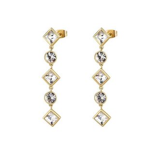 Dlouhé visací náušnice s krystaly Emphasis BEH27 Brosway