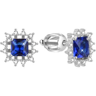 Třpytivé stříbrné náušnice AGUP1518S Beneto