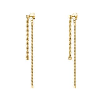 Dlouhé pozlacené náušnice 2v1 Essential BNL09 Brosway / Délka: 10 cm
