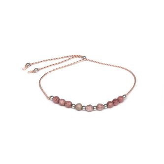 Šňůrkový náramek na nohu s rodonitem HE27N3S-LP Agato