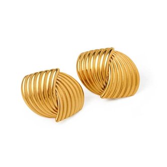 Módní pozlacené náušnice pecky VAAJDE231100G Troli